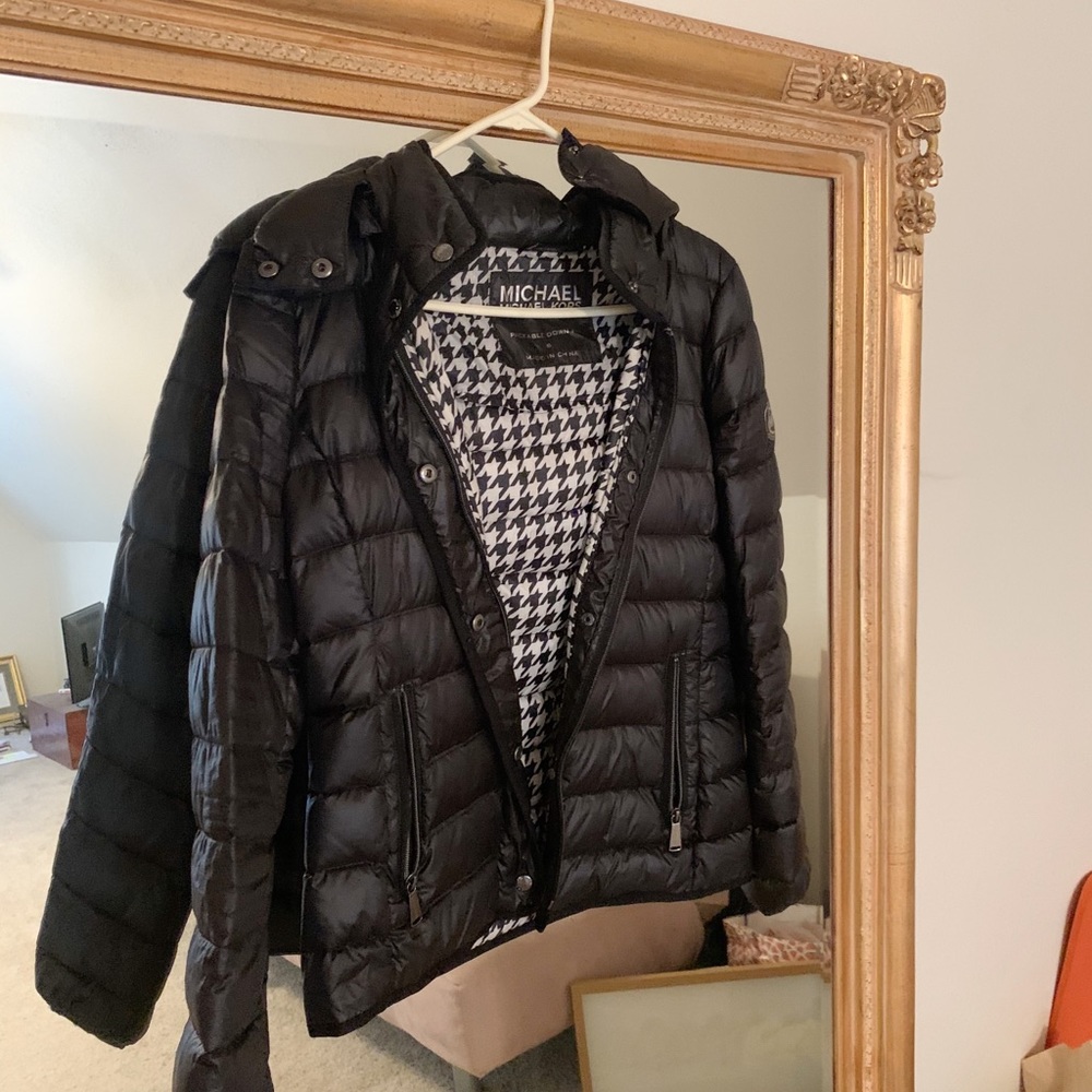 Michael Kors plush rain jacket